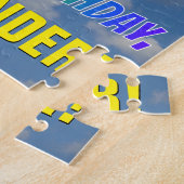 Puzzle Rainbow Look "10" & "HAPPY BANTHDAY", Ciel nuageux (Côté)