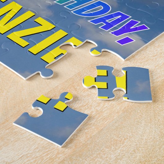 Puzzle Rainbow Look "20" & "HAPPY BANTHDAY", Ciel nuageux (Côté)