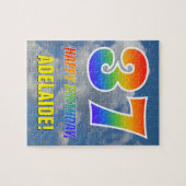 Puzzle Rainbow Look "37" & "HAPPY BANTHDAY", Ciel nuageux (Horizontal)