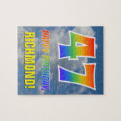 Puzzle Rainbow Look "47" & "HAPPY BANTHDAY", Ciel nuageux (Horizontal)