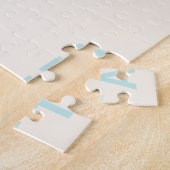 Puzzle Rainbow Narwhal Kawaii Motif Pastel Blue Nom (Côté)