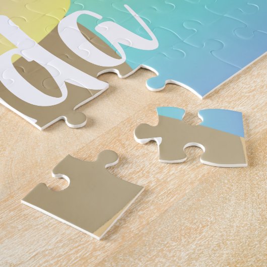 Puzzle Rainbow Ombre Ice Cream Nom de la fille (Côté)