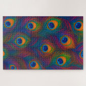 Puzzle Rainbow Peacock Feathers (Horizontal)