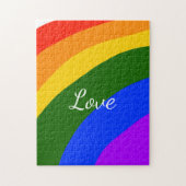 Puzzle Rainbow pride mois amour ajouter nom art texte (Vertical)