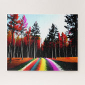 Puzzle Rainbow Road à travers la forêt enchantée (Horizontal)