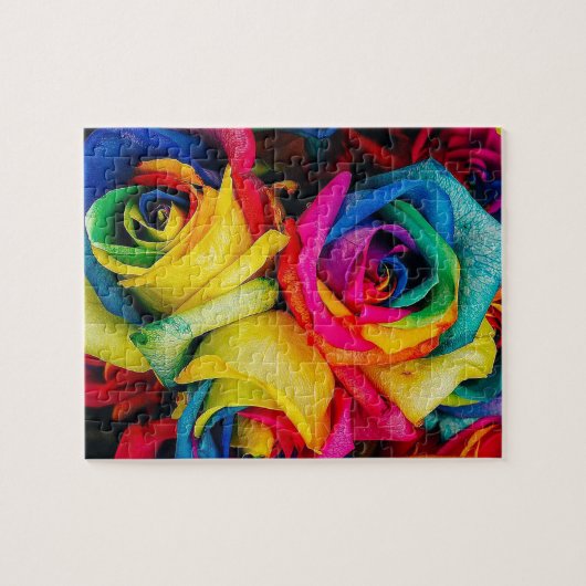 Puzzle Rainbow Rose (Horizontal)