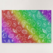 Puzzle Rainbow Shellfish Pattern 20" x 30" (Horizontal)