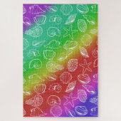 Puzzle Rainbow Shellfish Pattern 20" x 30" (Vertical)