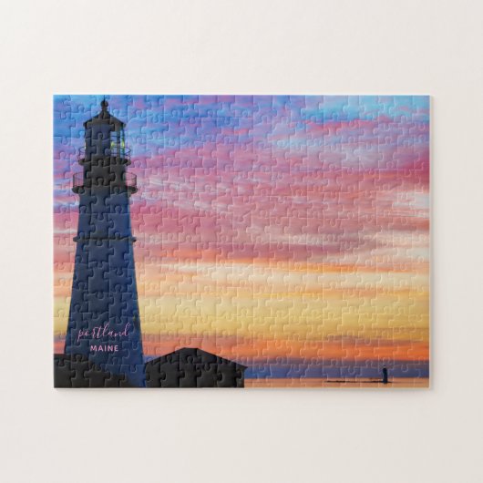 Puzzle Rainbow Spectrum Sunrise Portland Head Lighthouse (Horizontal)