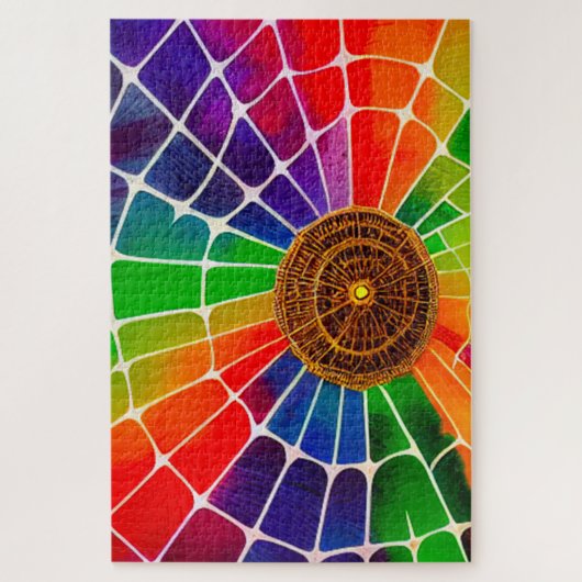 Puzzle Rainbow Spider Web (Vertical)