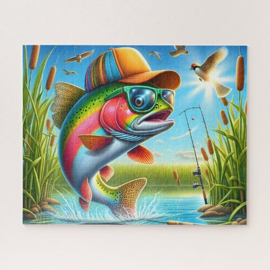 Puzzle Rainbow Trout  Fishing (Horizontal)