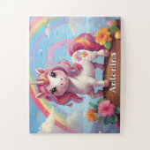 Puzzle Rainbow Unicorn Merveilles Personnalisées (Vertical)