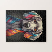 Puzzle Rainbow Weimaraner (Horizontal)