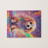 Puzzle Rainbow World mignon chien coloré (Horizontal)