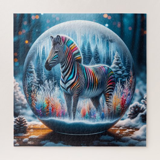 Puzzle Rainbow Zebra (Vertical)