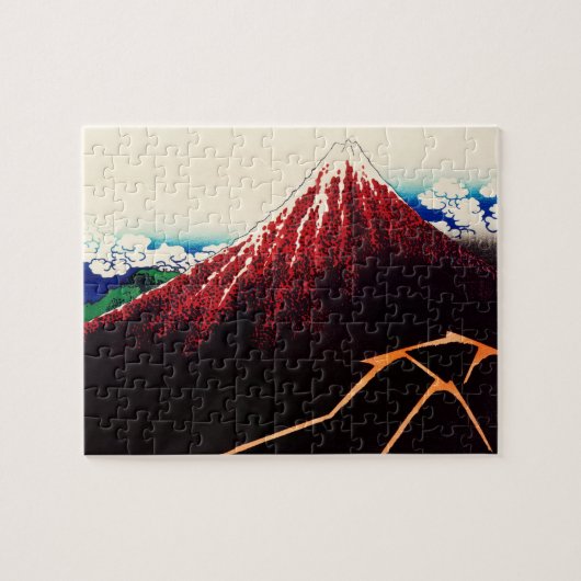 Puzzle Rainstorm Sous le Sommet par Katsushika Hokusai (Horizontal)