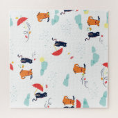 Puzzle Rainy Day Friends : Chien de chat Vintage (Horizontal)