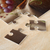 Puzzle Raisins et vin vie morte (Côté)