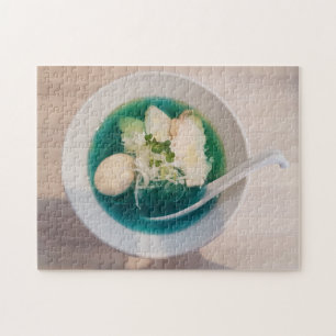 Puzzle Ramen aux oeufs de poulet bleu unique à Tokyo, Ja