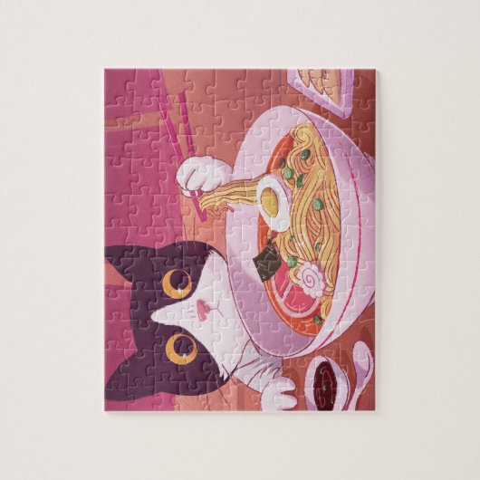 Puzzle Ramen Cat (Vertical)