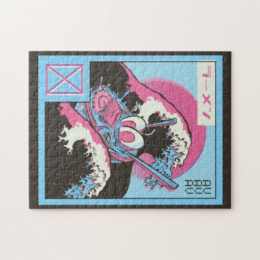 Puzzle Ramen Vaporwave (Horizontal)