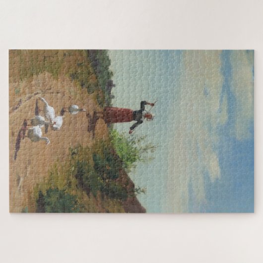 Puzzle Ramener le troupeau d'oies (par Paul Peel) (Horizontal)