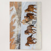 Puzzle Ranch de chevaux Hideout, wrangler et chevaux (Vertical)