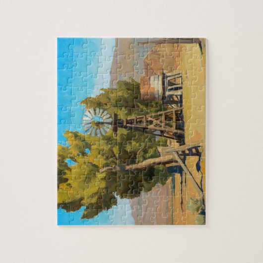Puzzle Ranch Windmill, Carson, Nevada par Maynard Dixon (Vertical)