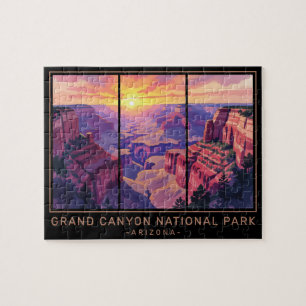 Puzzle Randonnée rétro Grand Canyon Parc national Arizona