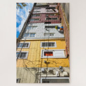 Puzzle Rangée de vieilles maisons colorées en bois (Vertical)
