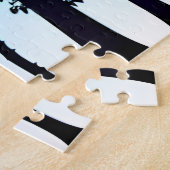 Puzzle Rangée verte d'arbres contre un ciel bleu (Côté)