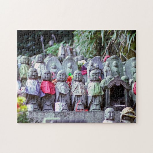 Puzzle Rangs de petites statues de moines Jizo avec des b (Horizontal)
