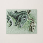 Puzzle Raptor en vert (Horizontal)