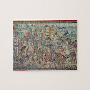 Puzzle Rassemblant les cavaliers, de la tapisserie de