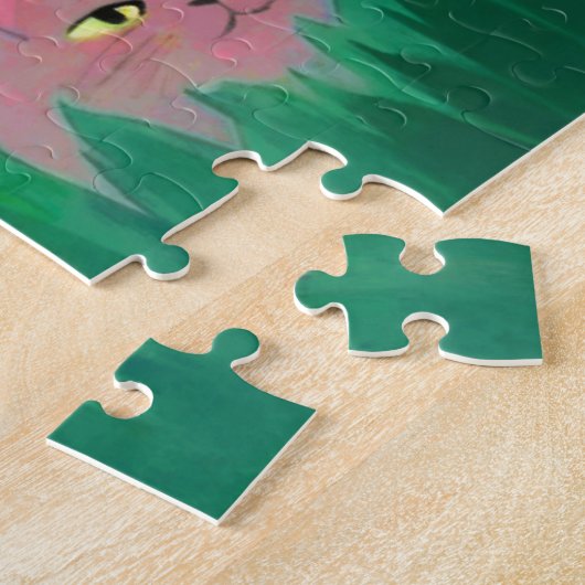 Puzzle Rassemblement de chats dans une clairière de forêt (Côté)