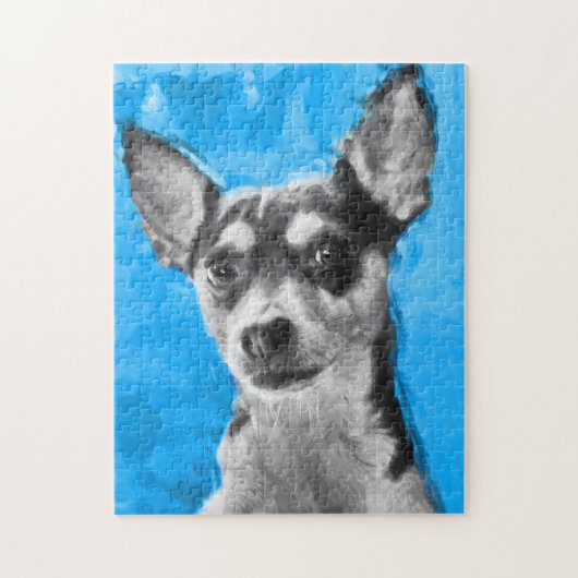 Puzzle Rat terrier, art moderne, (Vertical)