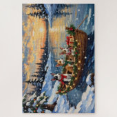Puzzle Rat Terrier Christmas Boat Holiday (Vertical)