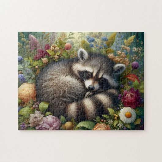 Puzzle Raton laveur endormi (Horizontal)