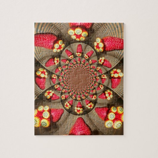 Puzzle Ravissement rouge coloré : Caléidoscope de fraises (Vertical)