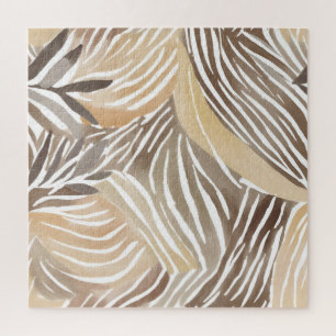 Puzzle Rayé Moderne Neutre Beige Simple