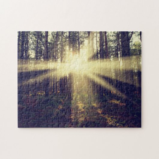 Puzzle Rayons de soleil de forêt (Horizontal)