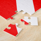 Puzzle Rayure Rouge Blanc Frustrante (Côté)