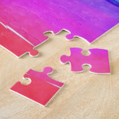 Puzzle Rayures arc-en-ciel aquarelle (Côté)