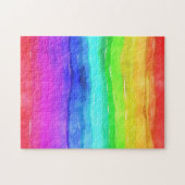 Puzzle Rayures arc-en-ciel aquarelle (Horizontal)