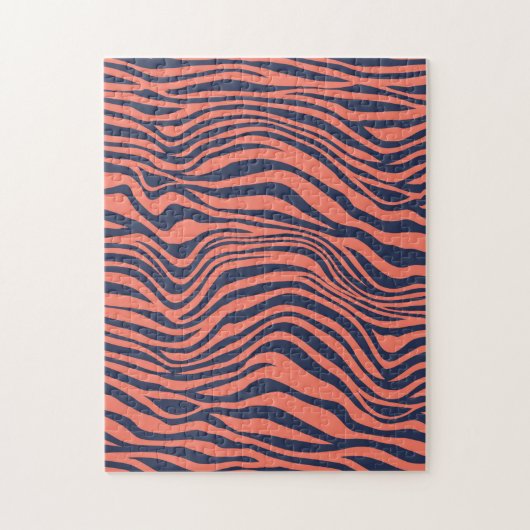 Puzzle Rayures de tigre glamour corail Impression animale (Vertical)