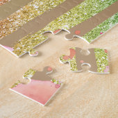 Puzzle Rayures d'or de parties scintillantes de Flamants (Côté)