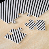 Puzzle Rayures fines noires et blanches | Initiales de st (Côté)