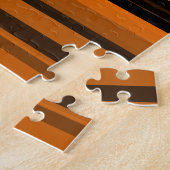 Puzzle Rayures Marron Noir Orange (Côté)