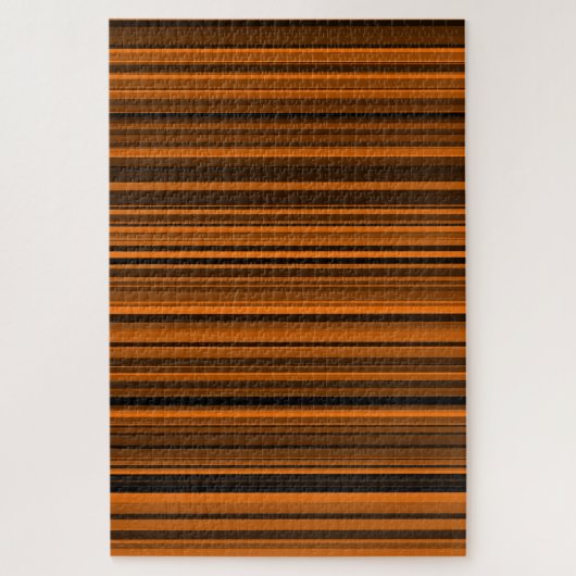 Puzzle Rayures Marron Noir Orange (Vertical)