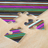 Puzzle Rayures néon colorées mignonnes (Côté)
